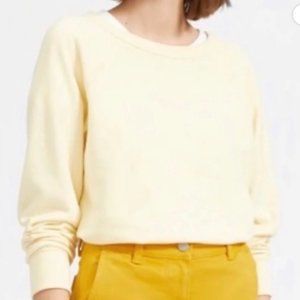 Everlane Crewneck Sweatshirt | Pale Yellow | Size S